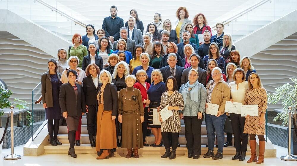 UNFPA and the British Embassy in Skopje awarded certificates to professionals for gender-based violence prevention