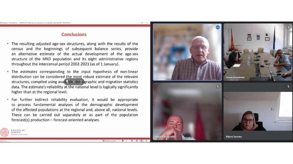 UNFPA online presentation on the data series between the two censuses.