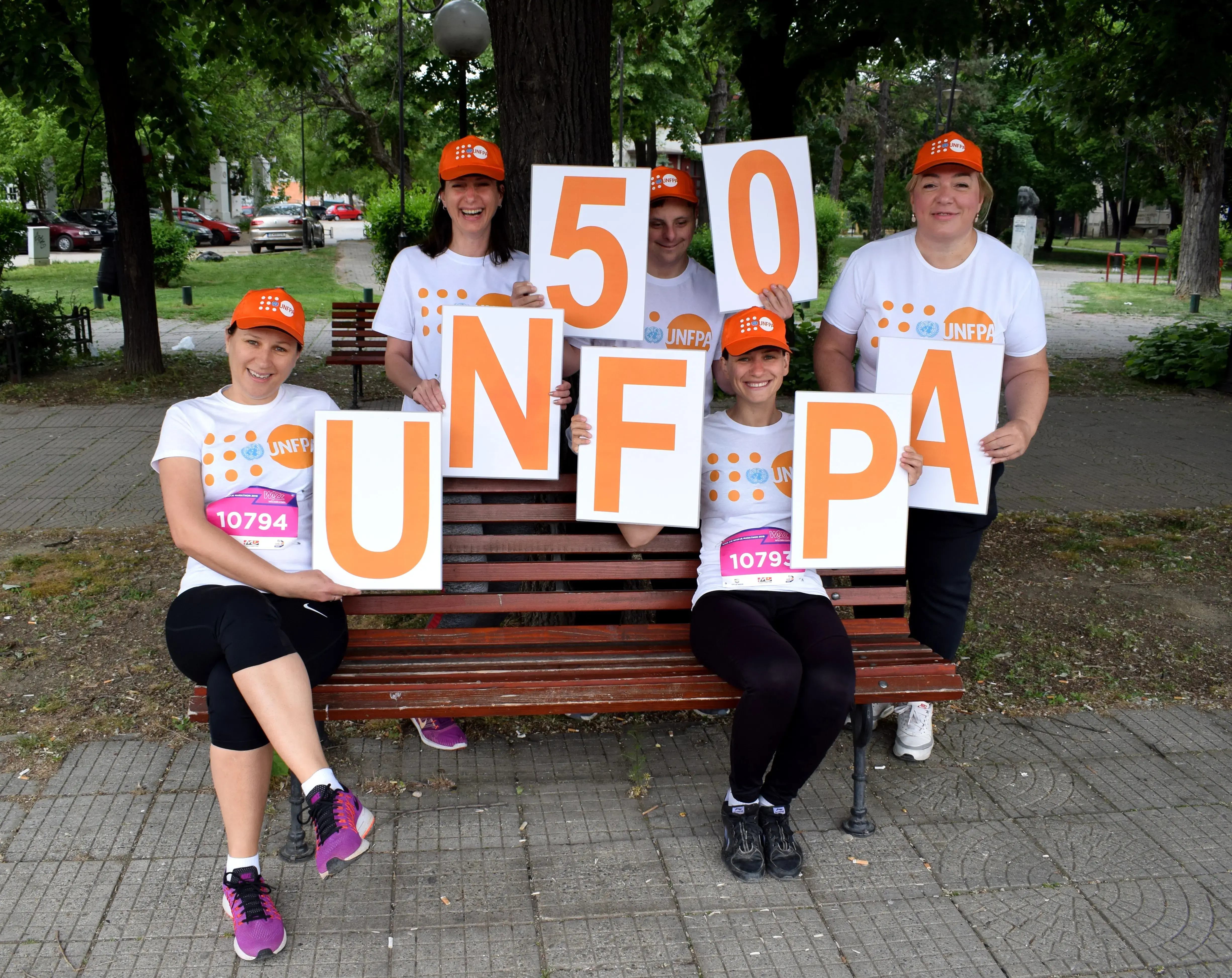 UNFPA North Macedonia CO joins Skopje Marathon to promote ICPD25, UNFPA@50